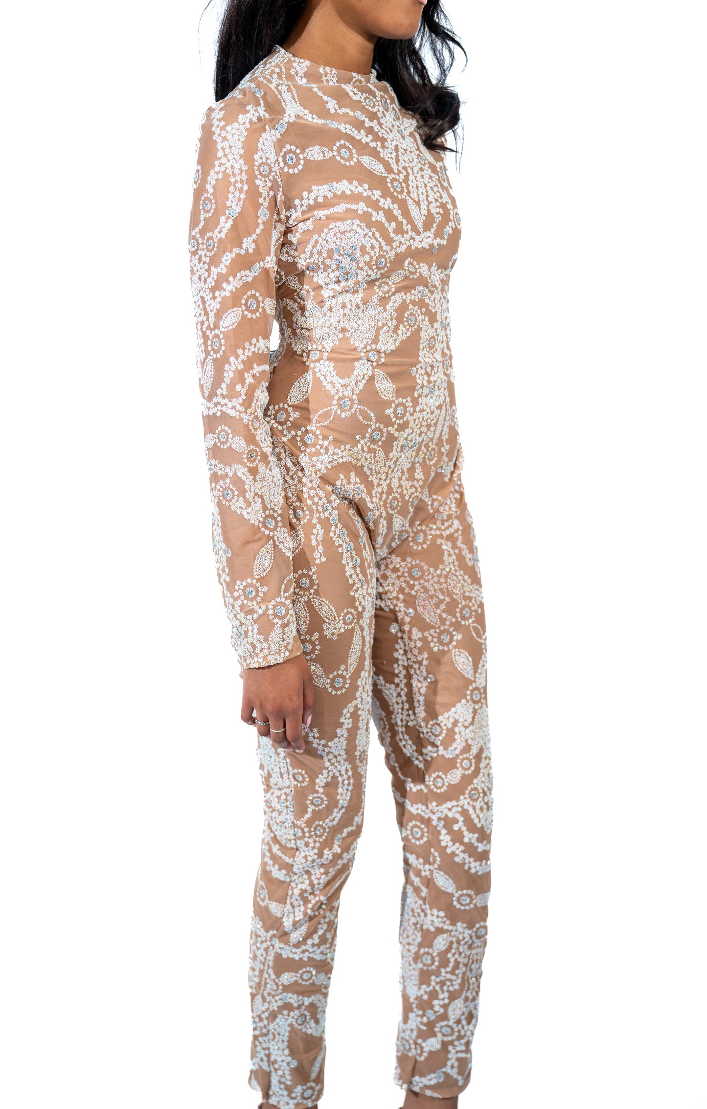 Nude Sequin Bodysuit